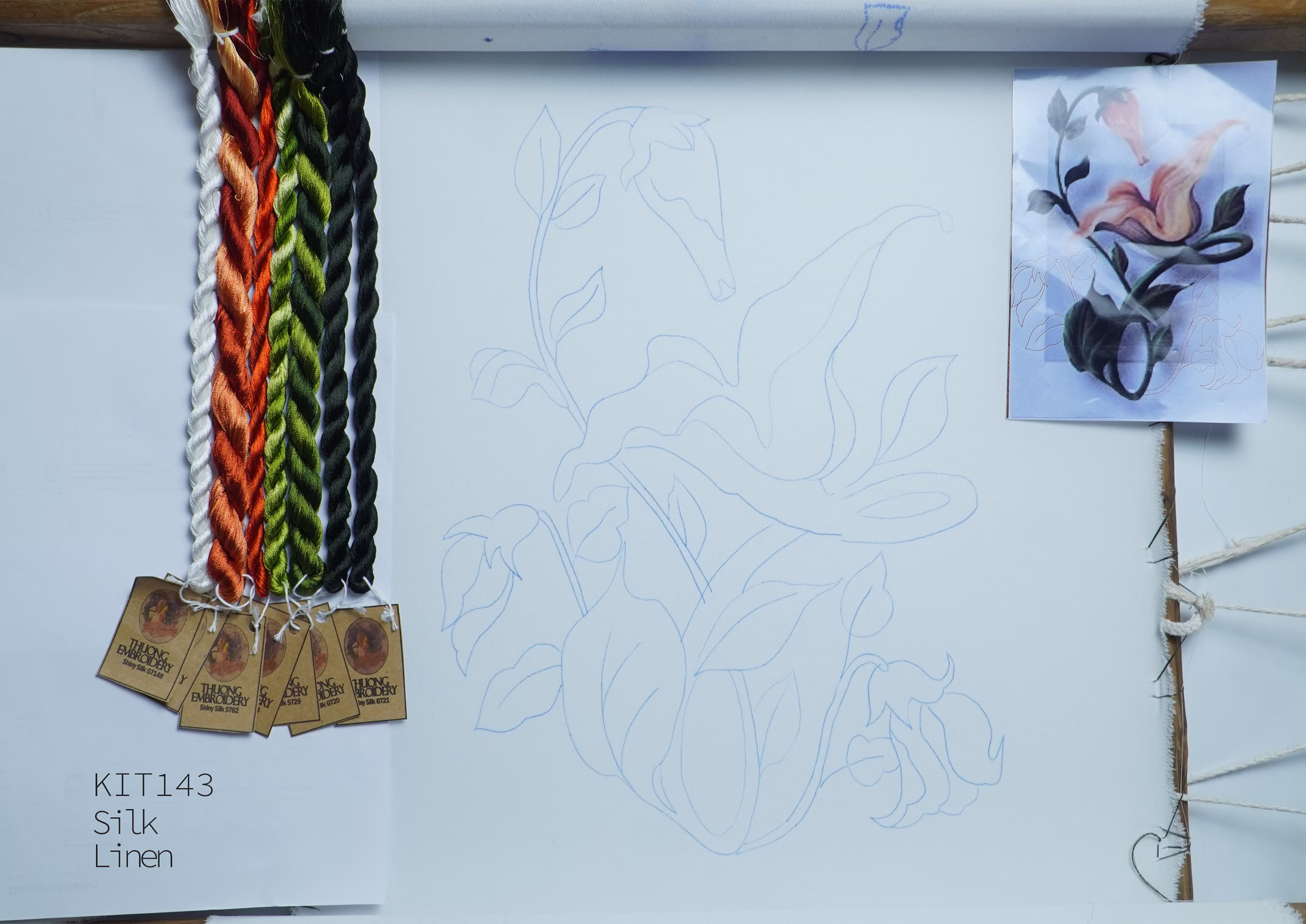 Kit 143 Hand Embroidery More 30% Threads