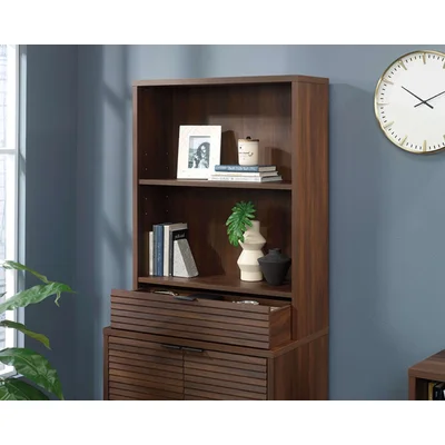 2-Shelf Library Hutch With Pull Out Drawer