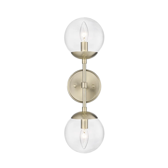 Millennium Lighting Avell 2 Light Sconce with Clear Glass Shades