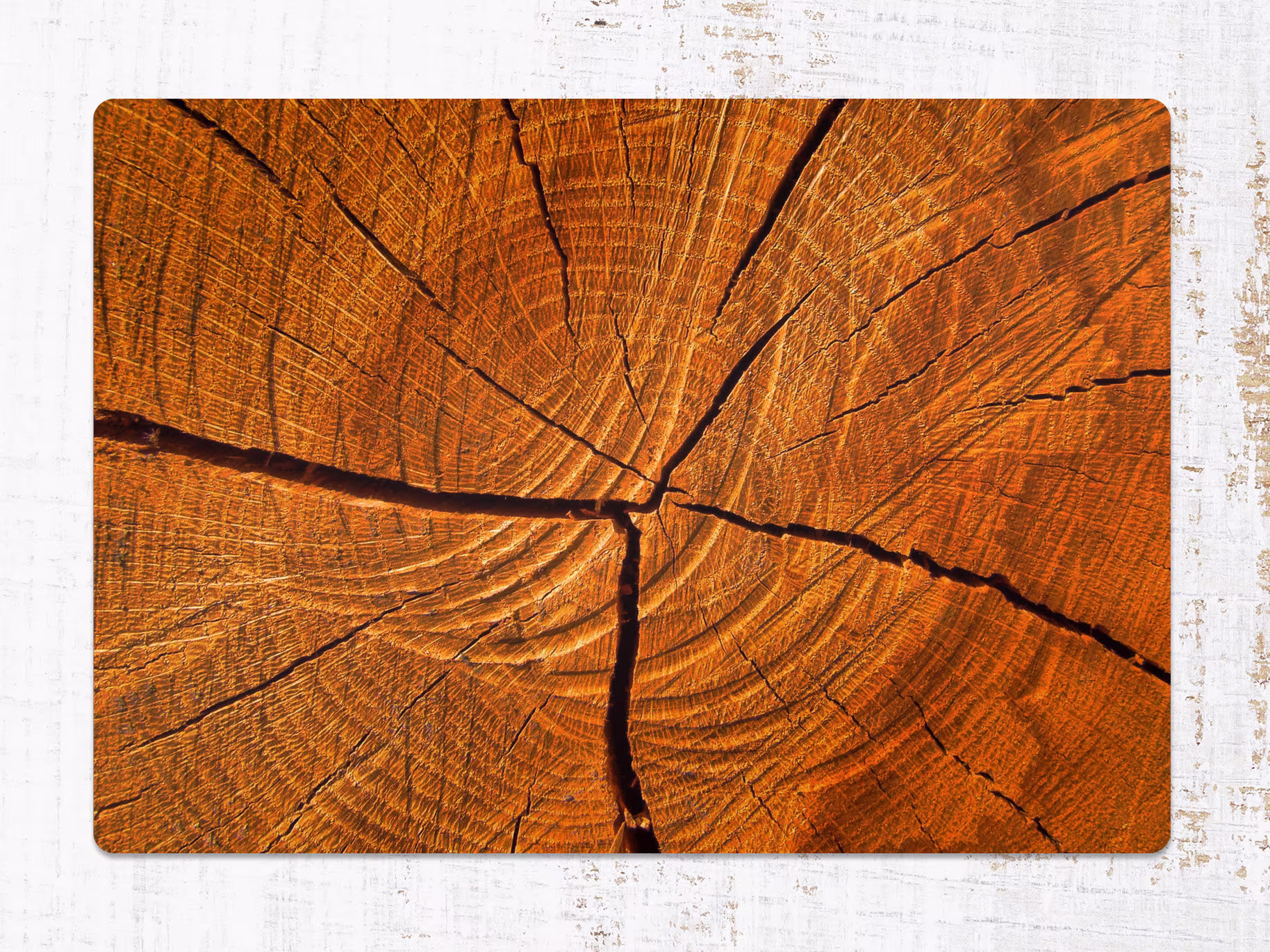 Tree Close Up Chair Mat, Brown Protective Splat Wood Vinyl Floor Pad, Office Room Rug, Housewarming Gift