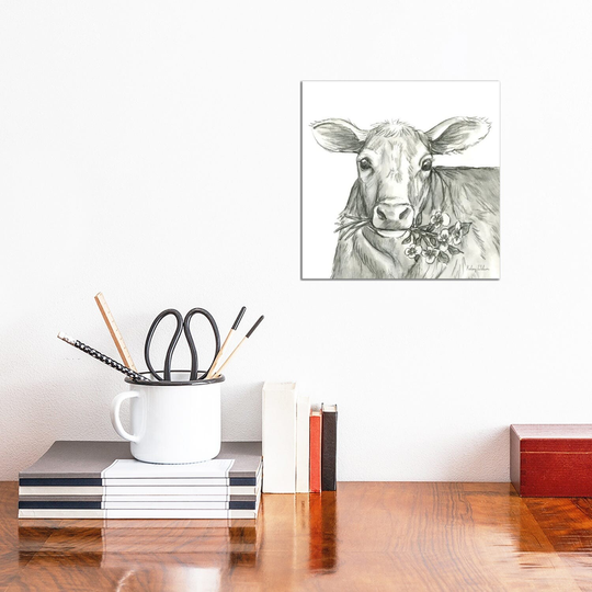 iCanvas "Watercolor Pencil Farm VIIi-Cow 2" by Kelsey Wilson Canvas Print