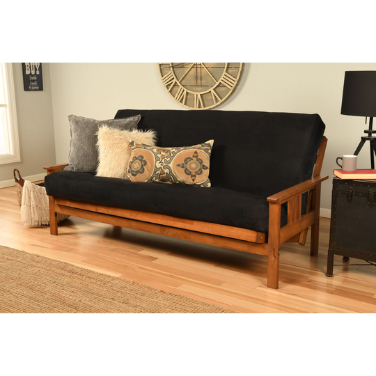 Somette Monterey Sofa in Barbados Finish with Removable Suede Mattress Cover