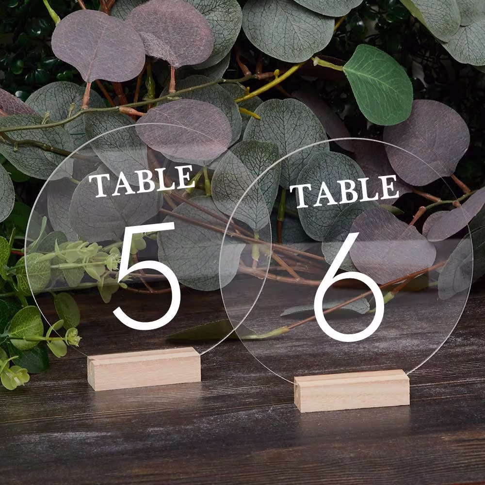 Wedding Table Numbers, Acrylic Number, Round Decor, Wedding Decorations, Modern Sign, Party Decor