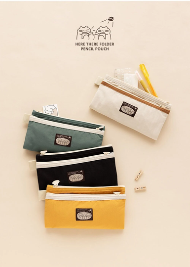 Folder Pencil Case/Pen Case Pouch Zipper Bag Makeup Office, School Supplies