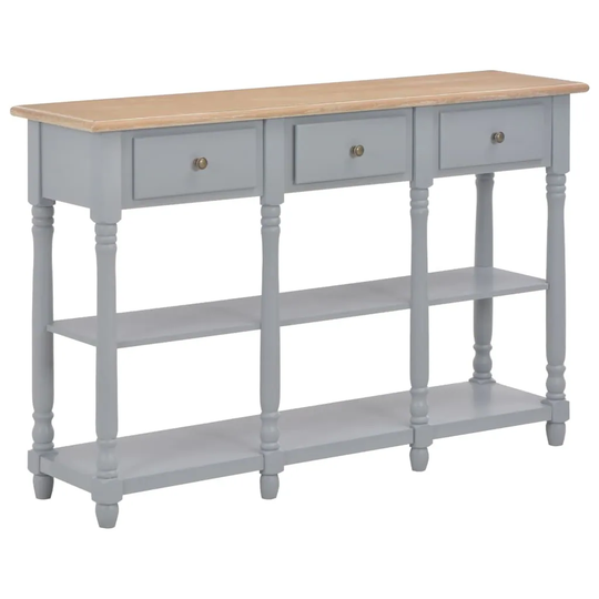 vidaXL Console Table Gray 47.2"x11.8"x29.9" MDF