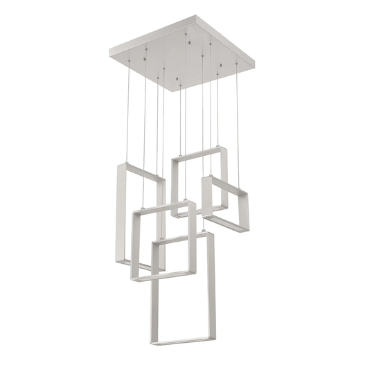 QUADRON 5-Light Rectangular LED Pendant Pendant Pan Ceiling Light