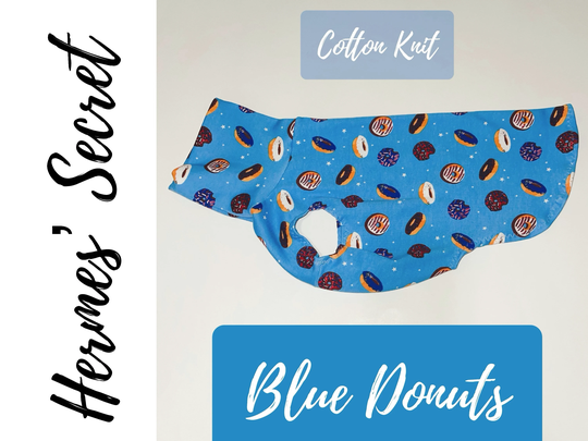 Hermes' Secret Blue Donuts Cotton Knit Jammies