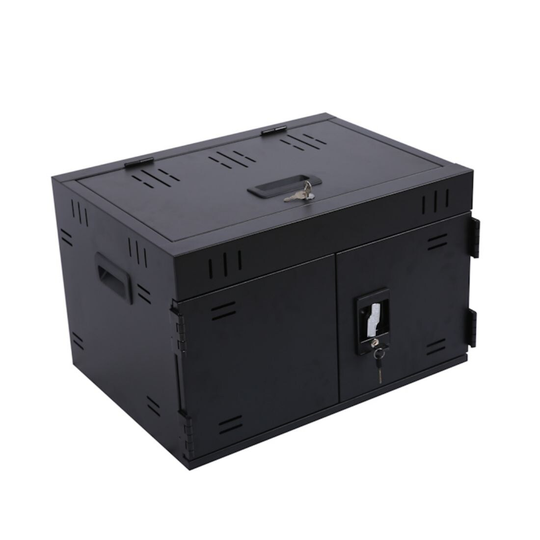 12-Device Portable Charging Station for Tablets, iPads and Laptop Computers with Lock, Surge Protection