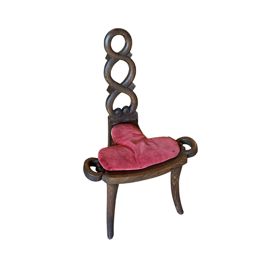 19Th Century English Birthing Chair, Hand Carved, Rare Ornate Victorian .... Vintagecharmhouse