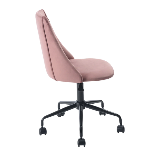 Red Upholstered Task Chair/ Home Office Chair with Casters