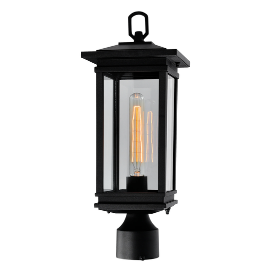 Oakwood 1-Light Black Outdoor Pier Mount