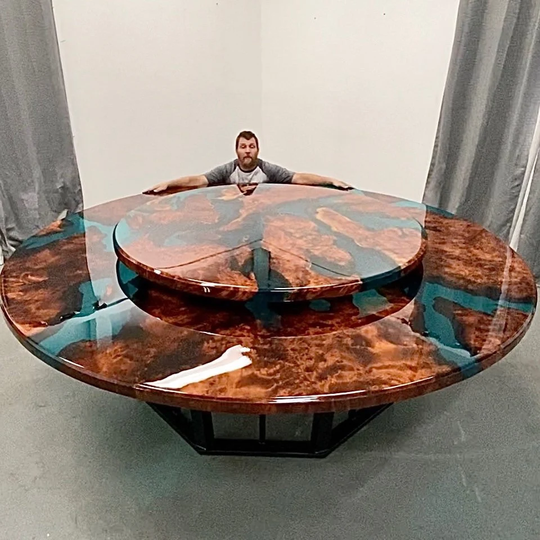 Large River Tables, Round River Tables, Lazy Suzan, Custom