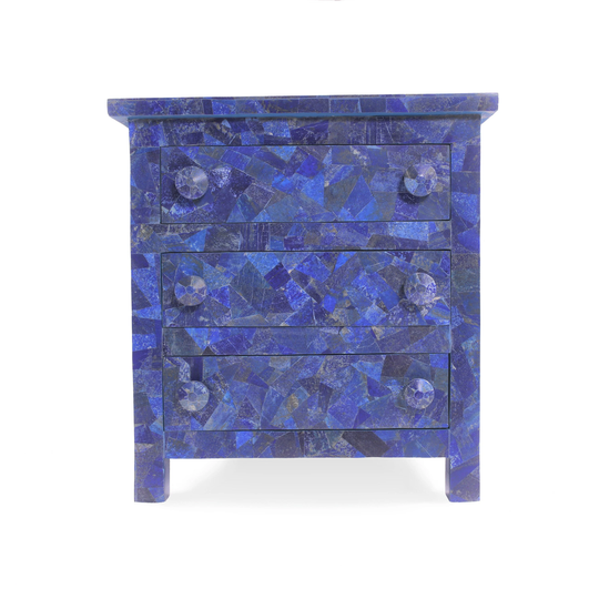 Lapis Lazuli Storage Cabinet 3 Drawer Chest Night Stand