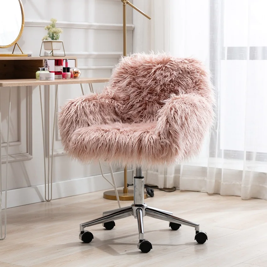 Modern home office chair, fluffy chair, makeup vanity Chair
