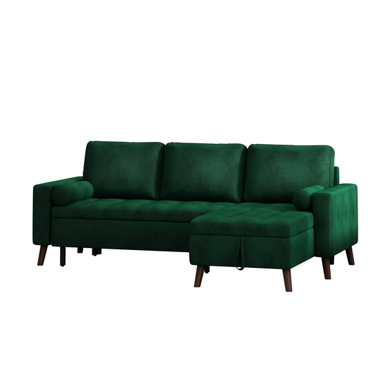 Pull out Sleeper Sectional Storage Sofa Bed