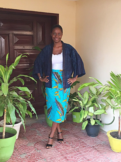 African Fabric Print Pencil Skirt Ankara African Wax High Waist