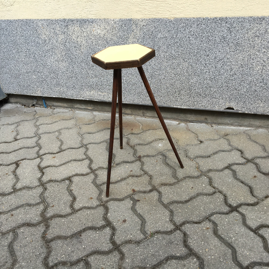Rare Plant Stand Table Midcentury Czechoslovakia Formica Wooden 60S