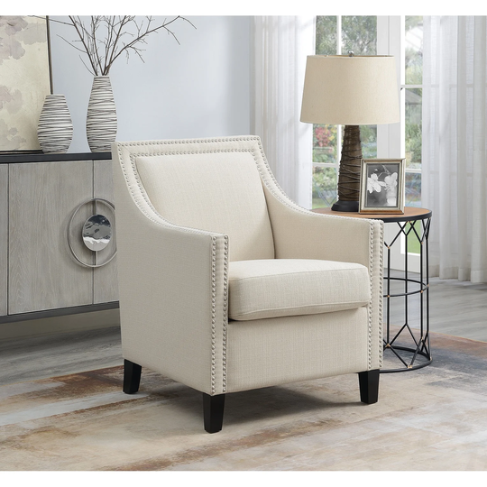 NewRidge Home Goods Carmen Upholstered Accent Chair with Arms