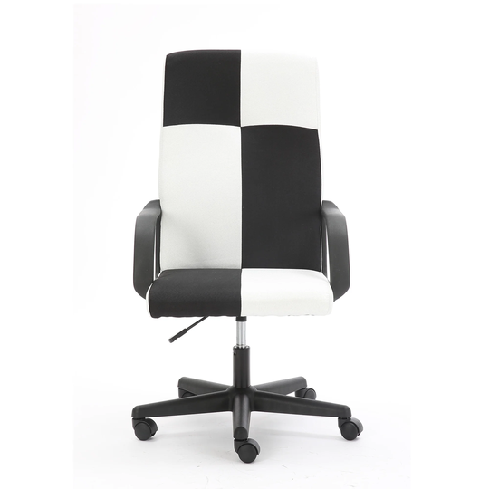 Chessboard Office Chair with Adjustable Backrest Armrest