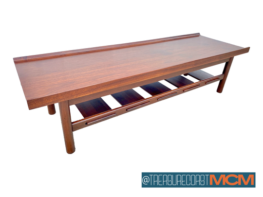 Mid Century Coffee Table Bench /Lawrence Peabody For Richardson Nemschoff/Walnut Boho Vintage Mcm Shipping Not Included