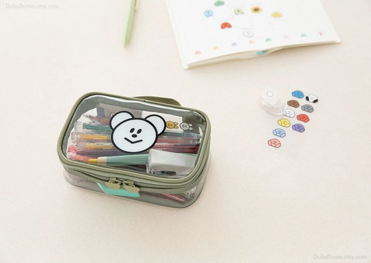 Bear Pencil Case [4Colors]/Cable Pouch Makeup Pen Cosmetics Brush Bag Daily