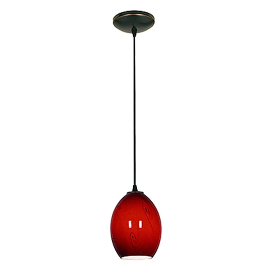 Access Lighting Brandy FireBird 1 Light LED Pendant - 6" Wide with Red
