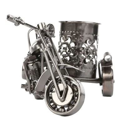 Motorcycle Decorative Metal Pen Holder
