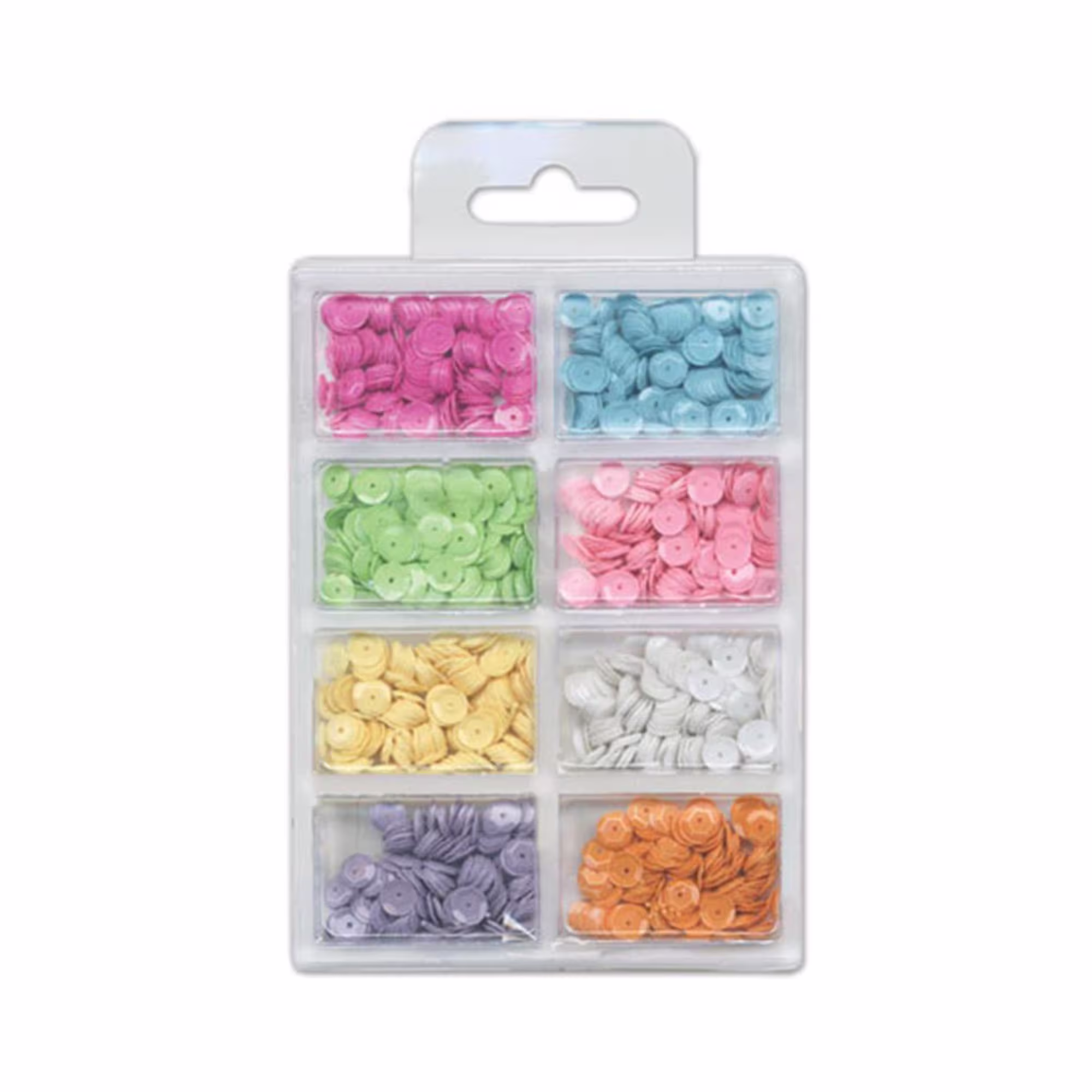 Pastel Sequins | Soft Colored Cup Sequin Kit - Baby 7mm .56Oz | Nmgc457I