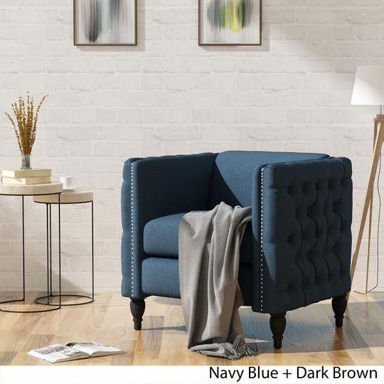Alira Modern Tufted Fabric Arm Chair by Christopher Knight Home