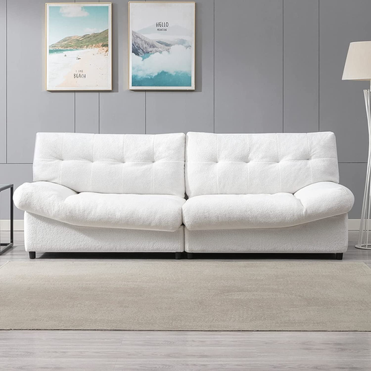 Mid-Century Modern Velvet Fabric 3-Seater Loveseat Sofa Couch for Small Spaces Bedroom,Living Room,Apartment and Office