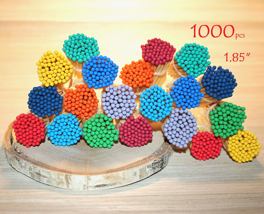 Colorful Candle Jar Matches. Wedding Personalized Custom Safety Apothecary Fireplace Long Matches 1.85" 1000Pcs