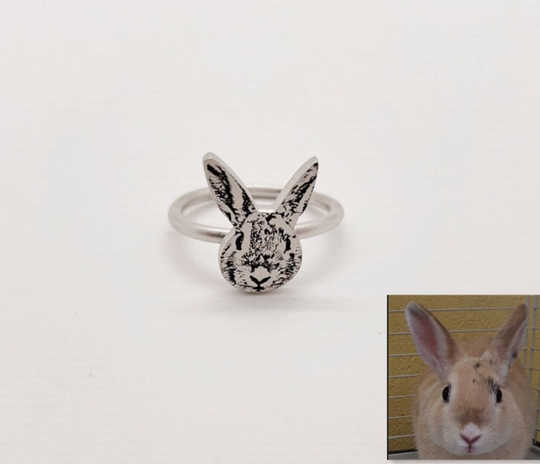 Pets Photo Ring/Pet's Picture Ring/Dainty Ring/In Honor Of Pets/Pets Memorial Ring/Christmas Gift/Ring For Her/Gift Her