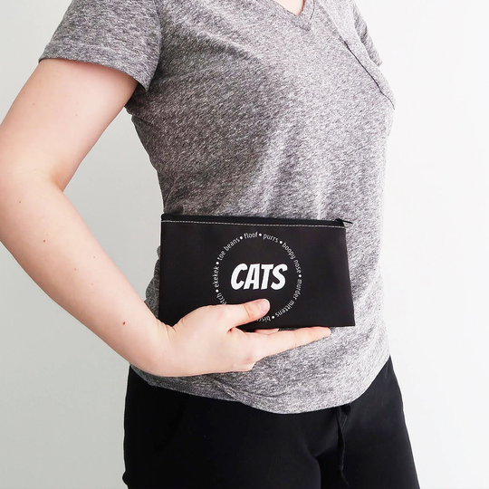 Cats Zipper Pouch, Cute Cat Makeup Bag, Kitty Wallet, Pencil Electronics Pouch For Purses, Gifts For Moms