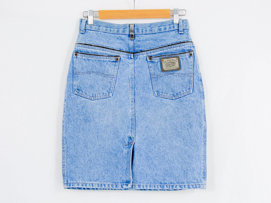 Rocky Denim Skirt W28 Mini Vintage Blue Pencil S Small