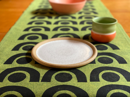 Pre Order Mod Shapes Linen Table Runner 19x70" Price Includes A Shipping