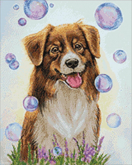 Cute Dog Diamond Painting Set By Crafting Spark. Cs2715 Art Kit. Labrador Large Kit