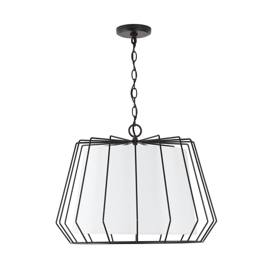 Corey 4-light Matte Black Hanging Pendant