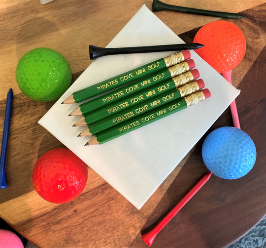 10 Bulk Custom Mini Golf Pencils | Events Wedding Shower Gifts Baby Special Party Favors