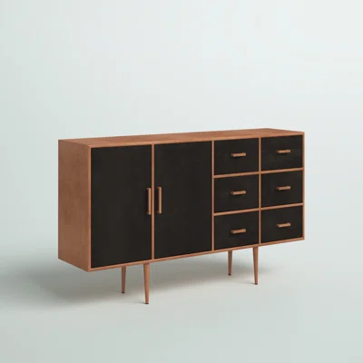 Cozine 60" Wide 6 Drawer Mango Wood Sideboard