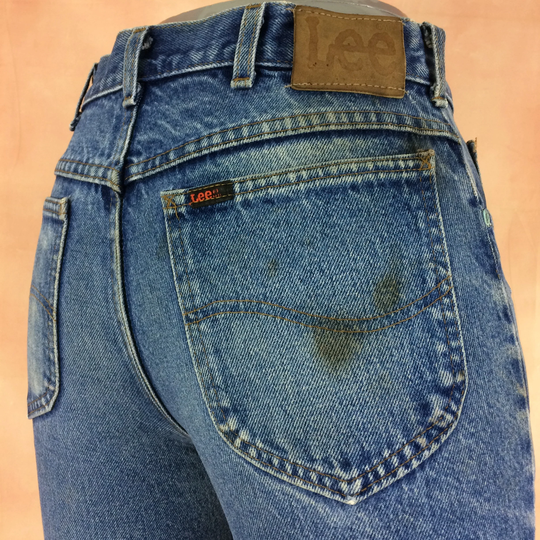 Sz 30 Lee 203 Vintage Dirty Jeans W30 L28 High Waisted 90's Western Girlfriends Mom Classic Boyfriends Made in Usa