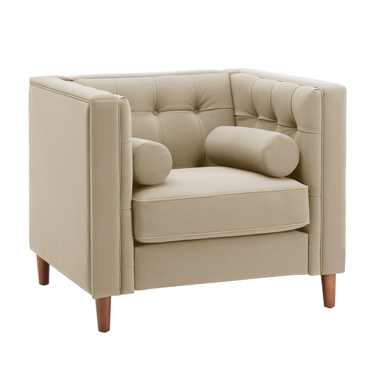 Beverly Tuxedo Faux Leather Arm Chair by iNSPIRE Q Bold