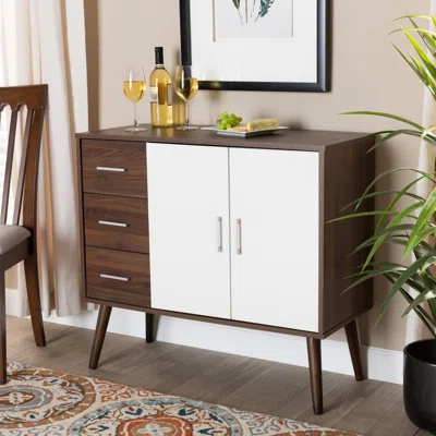Gurbani 35.43" Wide 3 Drawer Sideboard