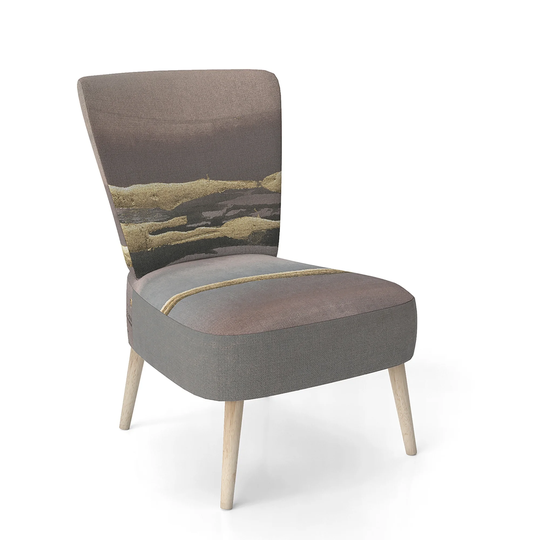 Designart 'Glamorous Morning Fog I' Upholstered Modern Glam Accent Chair