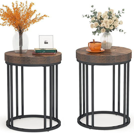 Side Table Modern Nightstand Round Side End Table Accent Coffee Table