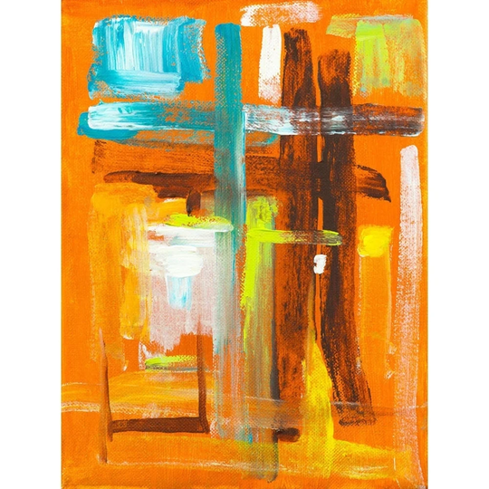 CANVAS Contrast of Colors III Abstract by Elizabeth Stacke