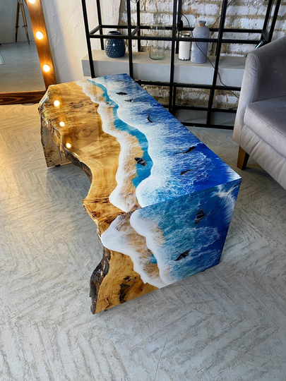 Epoxy Resin Table, Resin Table Top, Art, Dining Coffee Living Room Furniture