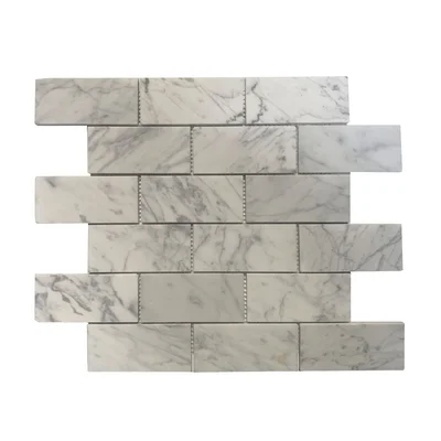 2" x 4" Marble Mosaic Brick Joint Wall & Floor Tile