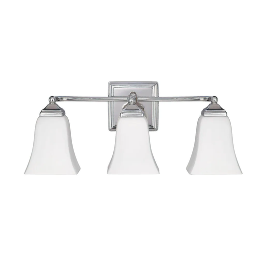 Traditional 3-light Polished Nickel Bath/Vanity Light - Polished Nickel - Polished Nickel
