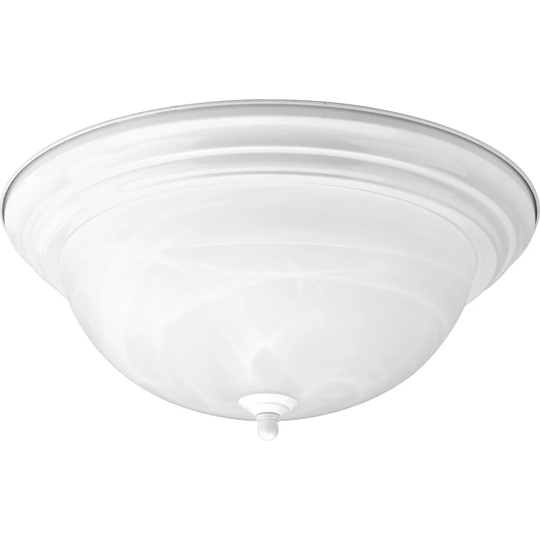 Progress Lighting 3-light White Flush Mount Fixture