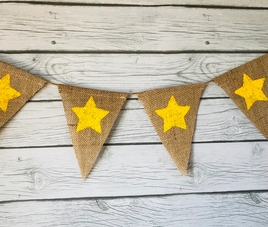 Custom Star Banner, School Team Colors Classroom Bunting